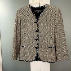Linda Allard Ellen Tracy - Suit - Tweed - Black/Camel/Cream - 4P